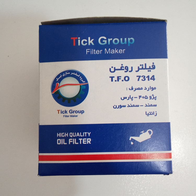 فیلتر روغن تیک فیلتر مدل TFO7314 مناسب برای پژو 405 / پارس / سمند / سمند سورن / زانتیا