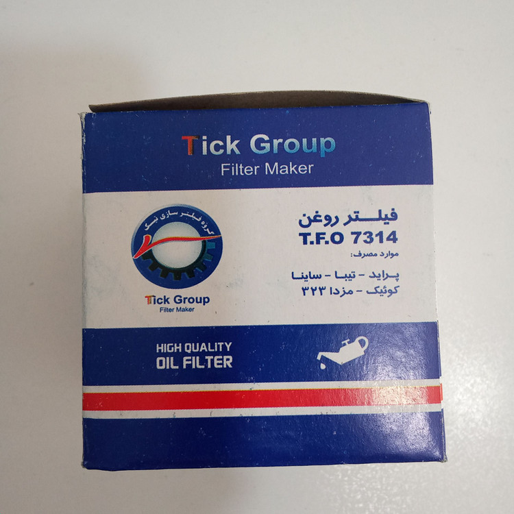 فیلتر روغن تیک فیلتر مدل TFO7314 مناسب برای پراید / تیبا / ساینا / کوئیک / مزدا 323